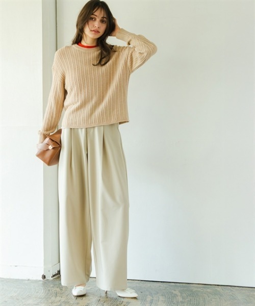 Maison INNESS（メゾンアイネス）の「ベルテッドパンツ（UVカット・防しわ）＜大きいサイズ有＞（スラックス・レディース・グレー/ブラック/グレイッシュベージュ・S/M/L/LL/3L/4L/5L）」の8枚目の写真