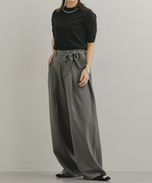 Maison INNESS（メゾンアイネス）の「ベルテッドパンツ（UVカット・防しわ）＜大きいサイズ有＞（スラックス・レディース・グレー/ブラック/グレイッシュベージュ・S/M/L/LL/3L/4L/5L）」の18枚目の写真