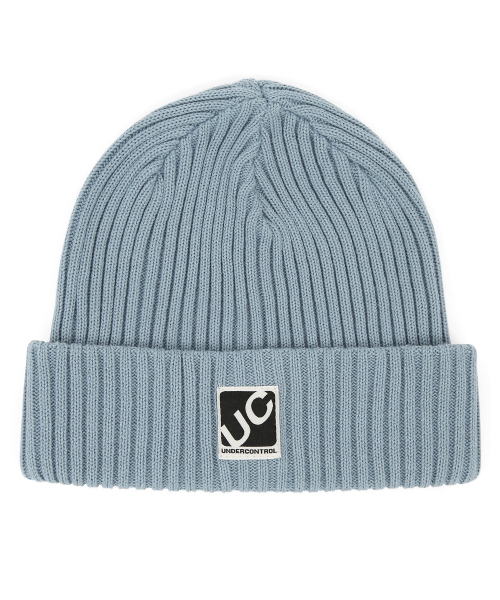 UNDERCONTROL(アンダーコントロール)の「四季用薄手ロングビーニーコットンニット男女共用ロゴビーニーハットBEANIE / CROSS BOX LOGO / L SKY(ニットキャップ/ビーニー・メンズ・その他・FREE)」の2枚目の写真