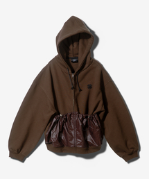 FANSHOW（ファンショー）の「POCKET HOODED ZIPUP - BROWN（パーカー）」