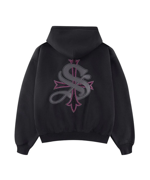 SUPPLIER/サプライヤー Outline Cross Zip Hoodie 裏起毛 ライン