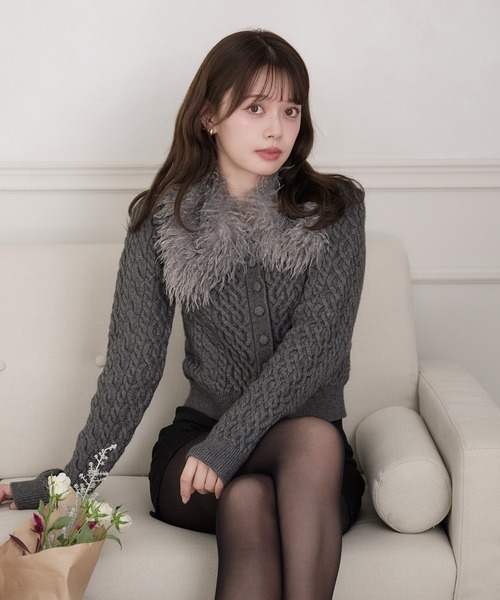 トップス RANDY Peel off POODLE PULLOVER CARDIGAN RANDY Peel off POODLE PULLOVER CARDIGAN