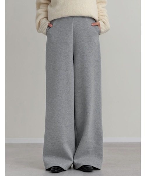低身長/高身長サイズ有]裏起毛ベルトループ付きルーズパンツ（その他