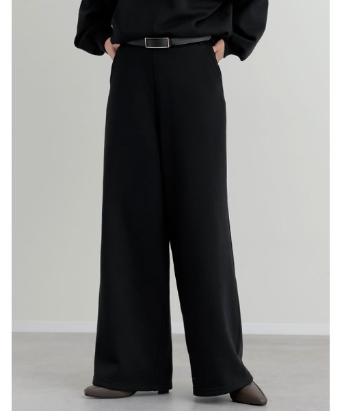 プリーツパンツ黒　サイズ3 ベルトループ 0_156_R ベルトループ付きアクティブパンツ (ブラック) – K-3B