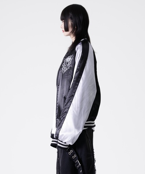 REFLEM(レフレム)の「『REFLEM/レフレム』スカル刺繍スカジャン(スカジャン・レディース・ブラック/ブラック×ホワイト・FREE)」の15枚目の写真