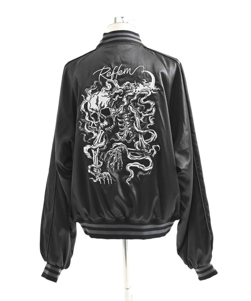 REFLEM(レフレム)の「『REFLEM/レフレム』スカル刺繍スカジャン(スカジャン・レディース・ブラック/ブラック×ホワイト・FREE)」の22枚目の写真