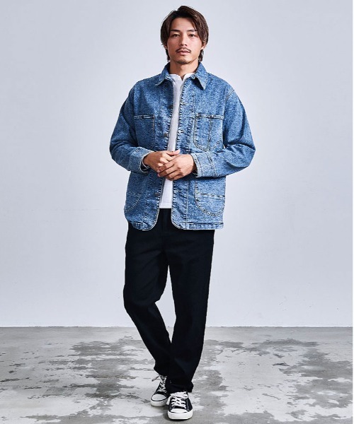 HANES(ヘインズ)の「『Hanes/ヘインズ』カバーオール(デニムジャケット・メンズ・サックスブルー/ブラック/ブルー/ネイビー・M/LL/L)」の11枚目の写真