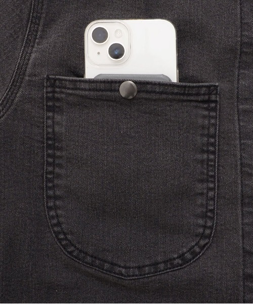 HANES(ヘインズ)の「『Hanes/ヘインズ』カバーオール(デニムジャケット・メンズ・サックスブルー/ブラック/ブルー/ネイビー・M/LL/L)」の17枚目の写真