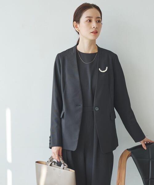 セットアップ対応』ノーカラージャケット（ノーカラージャケット