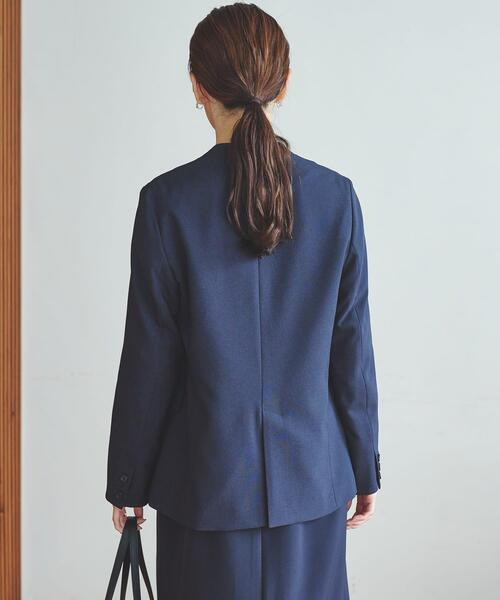 URBAN RESEARCH（アーバンリサーチ）の「『セットアップ対応』ノーカラージャケット（ノーカラージャケット・レディース・ネイビー/ブラック・36/38/40）」の6枚目の写真