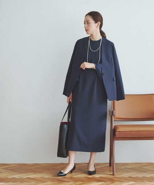 URBAN RESEARCH（アーバンリサーチ）の「『セットアップ対応』ノーカラージャケット（ノーカラージャケット・レディース・ネイビー/ブラック・36/38/40）」の9枚目の写真