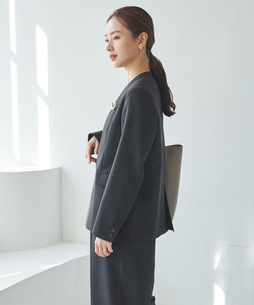 URBAN RESEARCH（アーバンリサーチ）の「『セットアップ対応』ノーカラージャケット（ノーカラージャケット・レディース・ネイビー/ブラック・36/38/40）」の22枚目の写真