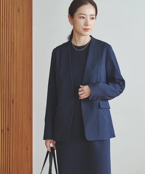 URBAN RESEARCH(アーバンリサーチ)の「ノーカラージャケット(ノーカラージャケット・レディース・ネイビー/ブラック・36/38/40)」の10枚目の写真