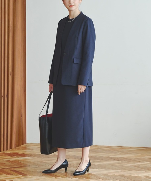 URBAN RESEARCH(アーバンリサーチ)の「ノーカラージャケット(ノーカラージャケット・レディース・ネイビー/ブラック・36/38/40)」の13枚目の写真