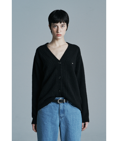 SYNERJYN(シナジン)の「JOY KNIT CARDIGAN BLACK(カーディガン/ボレロ・レディース・その他・ONE SIZE)」の1枚目の写真