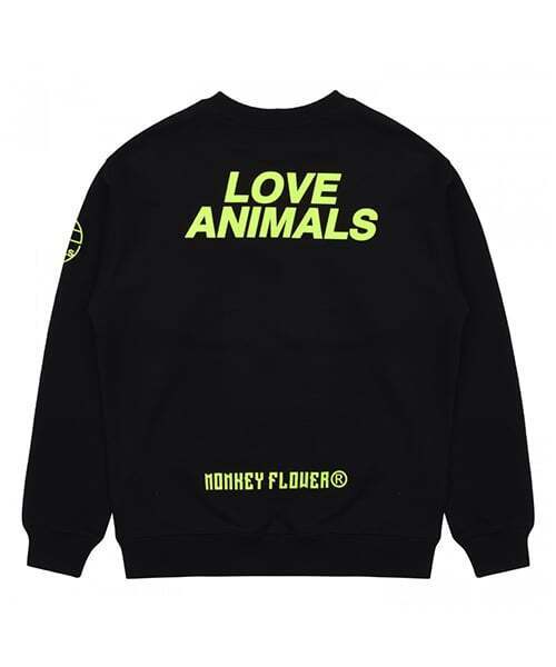 Monkey Flower（モンキーフラワー）の「共用ラブコアラルーズフィットスウェットBLACK+NEON / MS1WMT03U94（スウェット・メンズ・その他・SMALL/LARGE）」の2枚目の写真