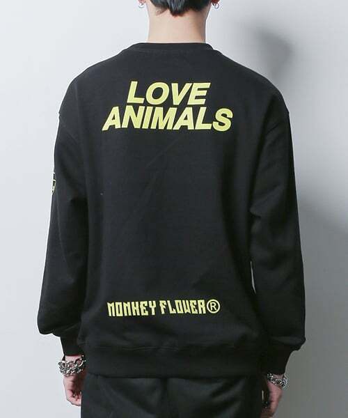 Monkey Flower（モンキーフラワー）の「共用ラブコアラルーズフィットスウェットBLACK+NEON / MS1WMT03U94（スウェット・メンズ・その他・SMALL/LARGE）」の3枚目の写真