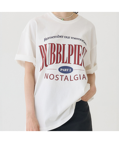 BUBBLPIECE(バブルピース)の「セカンドリメンバー ピグメントTシャツ_ホワイト(Tシャツ/カットソー・レディース・その他・MEDIUM/LARGE)」の1枚目の写真