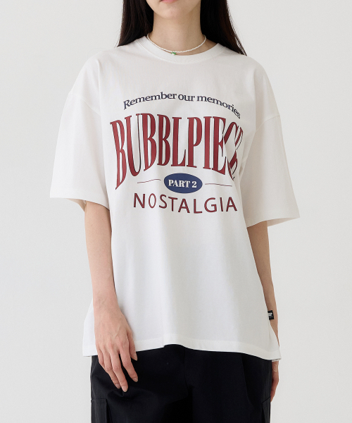 BUBBLPIECE(バブルピース)の「セカンドリメンバー ピグメントTシャツ_ホワイト(Tシャツ/カットソー・レディース・その他・MEDIUM/LARGE)」の2枚目の写真