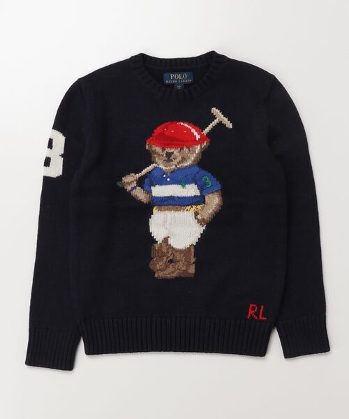 POLO RALPH LAUREN CHILDRENSWEAR（ポロ ラルフ ローレン チルドレンズウェア）の「Polo ベア クルーネック セーター（ニット/セーター・キッズ・ネイビー系1・M/L/XL）」の3枚目の写真