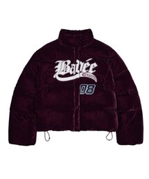 BADEE（ベディー）の「Velour Varsity Jacket Burgundy（ダウンジャケット/コート）」
