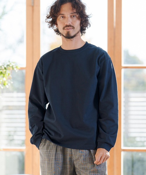 CAMBIO(カンビオ)の「mlt5528- 9.8ozスーパーヘビーウェイトロンT カットソー(HLCM0234)(Tシャツ/カットソー・メンズ・ブラック/ヘザーグレー/ホワイト/ネイビー・S/M/L/XL)」の1枚目の写真