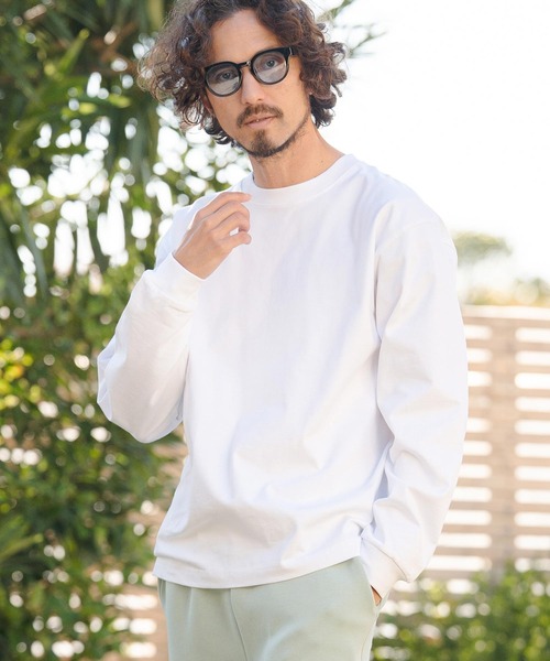 CAMBIO(カンビオ)の「mlt5528- 9.8ozスーパーヘビーウェイトロンT カットソー(HLCM0234)(Tシャツ/カットソー・メンズ・ブラック/ヘザーグレー/ホワイト/ネイビー・S/M/L/XL)」の2枚目の写真