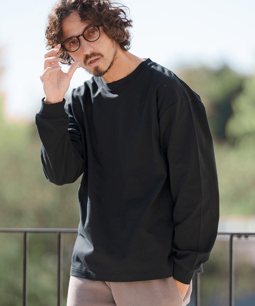 CAMBIO(カンビオ)の「mlt5528- 9.8ozスーパーヘビーウェイトロンT カットソー(HLCM0234)(Tシャツ/カットソー・メンズ・ブラック/ヘザーグレー/ホワイト/ネイビー・S/M/L/XL)」の3枚目の写真