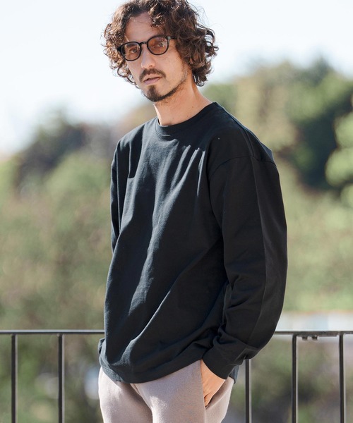 CAMBIO(カンビオ)の「mlt5528- 9.8ozスーパーヘビーウェイトロンT カットソー(HLCM0234)(Tシャツ/カットソー・メンズ・ブラック/ヘザーグレー/ホワイト/ネイビー・S/M/L/XL)」の9枚目の写真