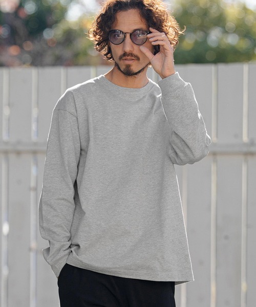 CAMBIO(カンビオ)の「mlt5528- 9.8ozスーパーヘビーウェイトロンT カットソー(HLCM0234)(Tシャツ/カットソー・メンズ・ブラック/ヘザーグレー/ホワイト/ネイビー・S/M/L/XL)」の13枚目の写真
