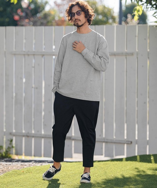 CAMBIO(カンビオ)の「mlt5528- 9.8ozスーパーヘビーウェイトロンT カットソー(HLCM0234)(Tシャツ/カットソー・メンズ・ブラック/ヘザーグレー/ホワイト/ネイビー・S/M/L/XL)」の15枚目の写真