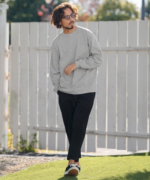 CAMBIO(カンビオ)の「mlt5528- 9.8ozスーパーヘビーウェイトロンT カットソー(HLCM0234)(Tシャツ/カットソー・メンズ・ブラック/ヘザーグレー/ホワイト/ネイビー・S/M/L/XL)」の16枚目の写真