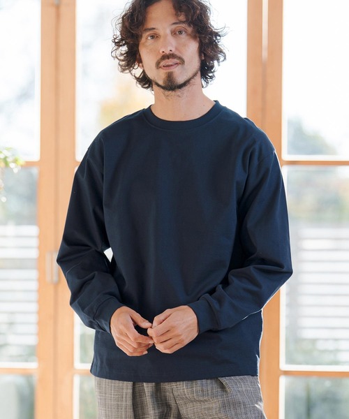 CAMBIO(カンビオ)の「mlt5528- 9.8ozスーパーヘビーウェイトロンT カットソー(HLCM0234)(Tシャツ/カットソー・メンズ・ブラック/ヘザーグレー/ホワイト/ネイビー・S/M/L/XL)」の18枚目の写真