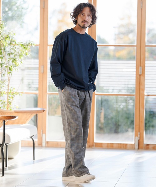 CAMBIO(カンビオ)の「mlt5528- 9.8ozスーパーヘビーウェイトロンT カットソー(HLCM0234)(Tシャツ/カットソー・メンズ・ブラック/ヘザーグレー/ホワイト/ネイビー・S/M/L/XL)」の21枚目の写真