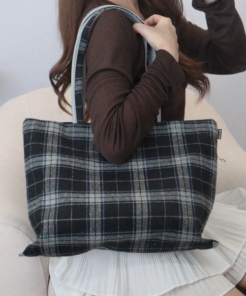 ROOTOTE(ルートート)の「ROOTOTE ドット&チェックフェルトトート(トートバッグ・メンズ・ブラック系その他/レッド系その他・FREE)」の3枚目の写真