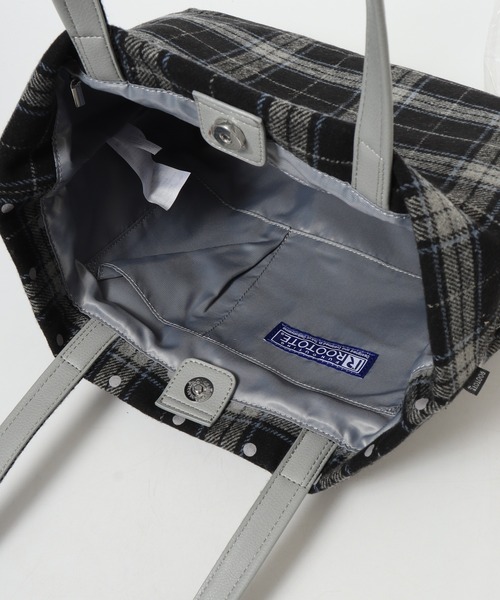 ROOTOTE(ルートート)の「ROOTOTE ドット&チェックフェルトトート(トートバッグ・メンズ・ブラック系その他/レッド系その他・FREE)」の11枚目の写真