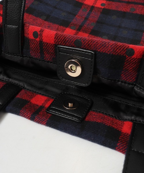 ROOTOTE(ルートート)の「ROOTOTE ドット&チェックフェルトトート(トートバッグ・メンズ・ブラック系その他/レッド系その他・FREE)」の14枚目の写真