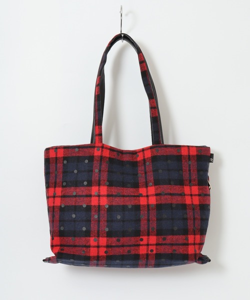 ROOTOTE(ルートート)の「ROOTOTE ドット&チェックフェルトトート(トートバッグ・メンズ・ブラック系その他/レッド系その他・FREE)」の12枚目の写真