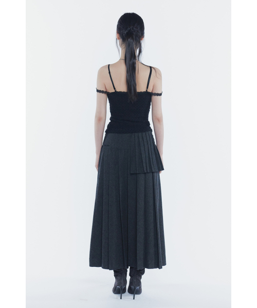 PAIN OR PLEASURE(ペインオアプレジャー)の「LAYERED PLEATS SKIRT charcoal(スカート・レディース・その他・ONE SIZE)」の3枚目の写真