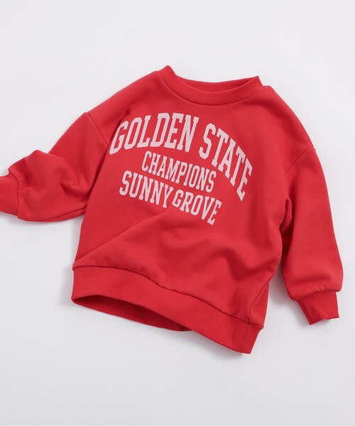 BREEZE（ブリーズ）の「ロゴナンバリングトレーナー（スウェット・キッズ・グリーン/チャコール/オフホワイト/レッド・100/80/140/130/120/110/90）」の4枚目の写真