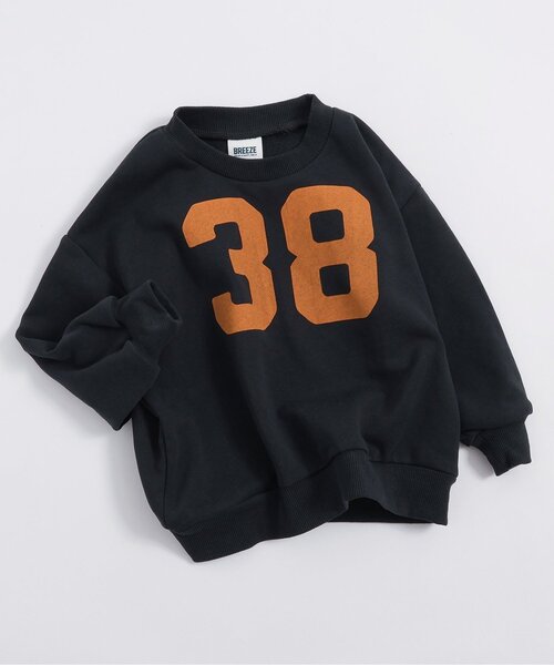 BREEZE（ブリーズ）の「ロゴナンバリングトレーナー（スウェット・キッズ・グリーン/チャコール/オフホワイト/レッド・100/80/140/130/120/110/90）」の2枚目の写真