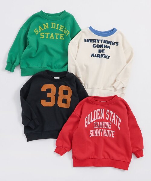 BREEZE（ブリーズ）の「ロゴナンバリングトレーナー（スウェット・キッズ・グリーン/チャコール/オフホワイト/レッド・100/80/140/130/120/110/90）」の5枚目の写真