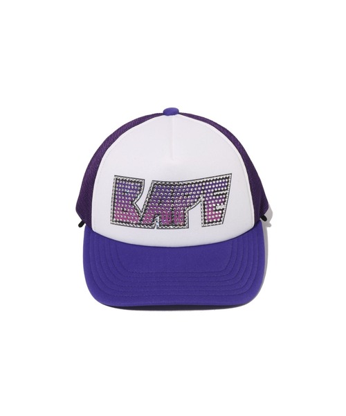 A BATHING APE（アベイシングエイプ）の「BAPE CRYSTAL MESH CAP（キャップ・メンズ・ブラック/パープル・FREE）」の6枚目の写真