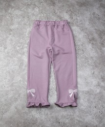 la poche biscuit（ラポシェビスキュイ）の「裾スリット リボン刺繍パンツ（その他パンツ）」