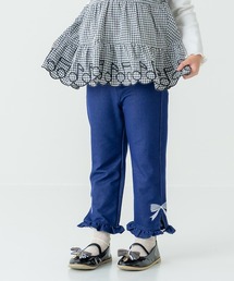 la poche biscuit（ラポシェビスキュイ）の「裾スリット リボン刺繍パンツ（その他パンツ）」