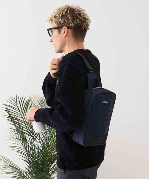 Blue Standard (ブルースタンダード)の「【BLUE STANDARD/ブルースタンダード】【長財布・ペットボトルも楽々】大容量ボディバッグ 異素材切り替え 杢調カジュアル(ボディバッグ/ウエストポーチ・メンズ・グレー/ブラック/ダークネイビー・FREE)」の20枚目の写真