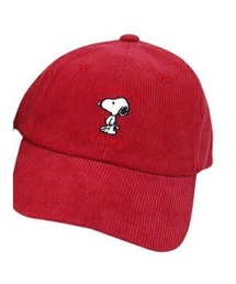 SNOOPY（スヌーピー）の「スヌーピー コールテン ワンポイントCAP レッド TOMO（キャップ）」