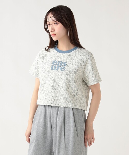 BEAMS HEART（ビームスハート）の「レース ロゴ Tシャツ（Tシャツ/カットソー・レディース・サックスブルー/グレー/チャコールグレー・FREE）」の15枚目の写真