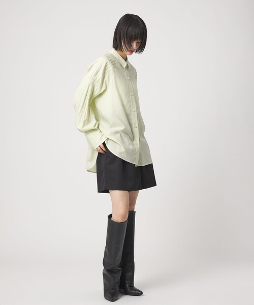 EMMEL REFINES（エメルリファインズ）の「＜EMMEL REFINES＞EM ソデタック オーバーシャツ（シャツ/ブラウス・レディース・オフホワイト/ライトブルー/ライム・FREE）」の8枚目の写真