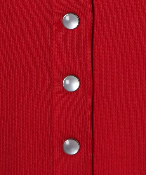 agnes b.（アニエスベー）の「キッズ コットン メルトン 長袖 カーディガンプレッション（カーディガン/ボレロ・キッズ・レッド系その他・4YEAR/6YEAR/8YEAR/10YEAR/12YEAR）」の4枚目の写真